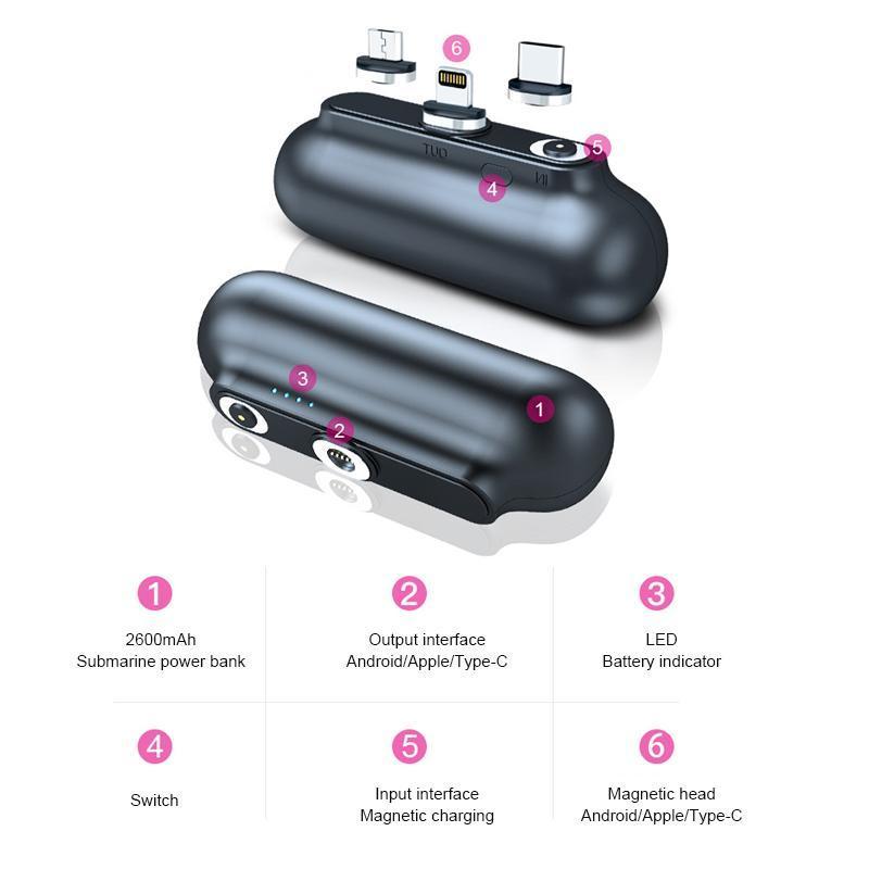 Capsule Magnetic Charging Bank - Kivo Store