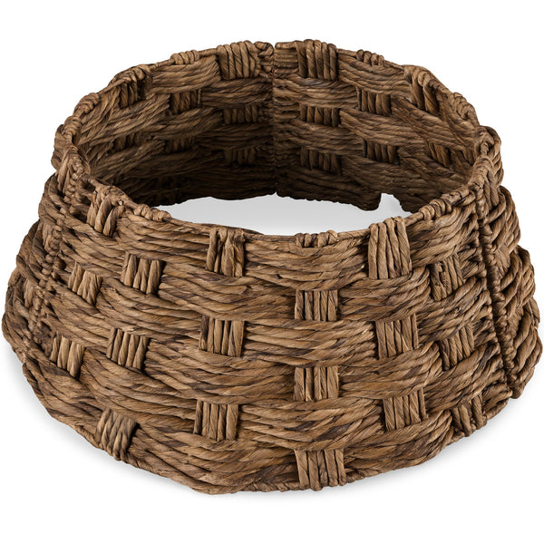 Basket Woven Hyacinth Christmas Holiday Tree Collar - 24in