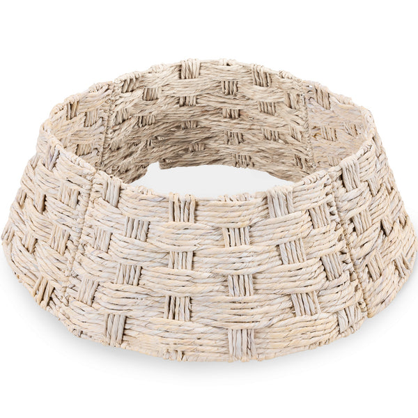 Basket Woven Hyacinth Christmas Holiday Tree Collar - 36in - Kivo Store