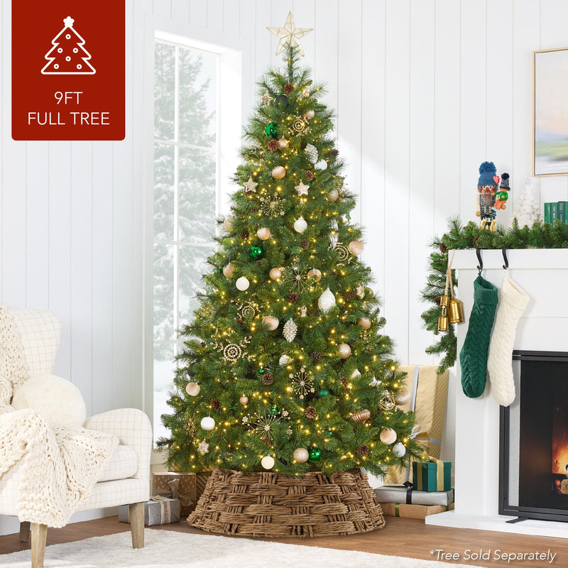 Basket Woven Hyacinth Christmas Holiday Tree Collar - 42in - Kivo Store