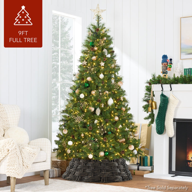 Basket Woven Hyacinth Christmas Holiday Tree Collar - 42in - Kivo Store