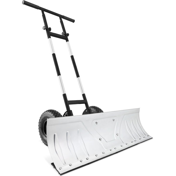 2-Wheel Snow Pusher w/ Adjustable Handle, Reflective Tape - 36in - Kivo Store