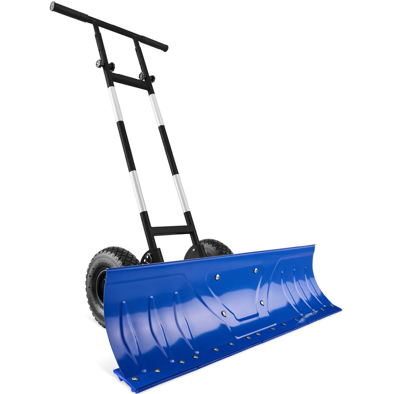 2-Wheel Snow Pusher w/ Adjustable Handle, Reflective Tape - 36in - Kivo Store