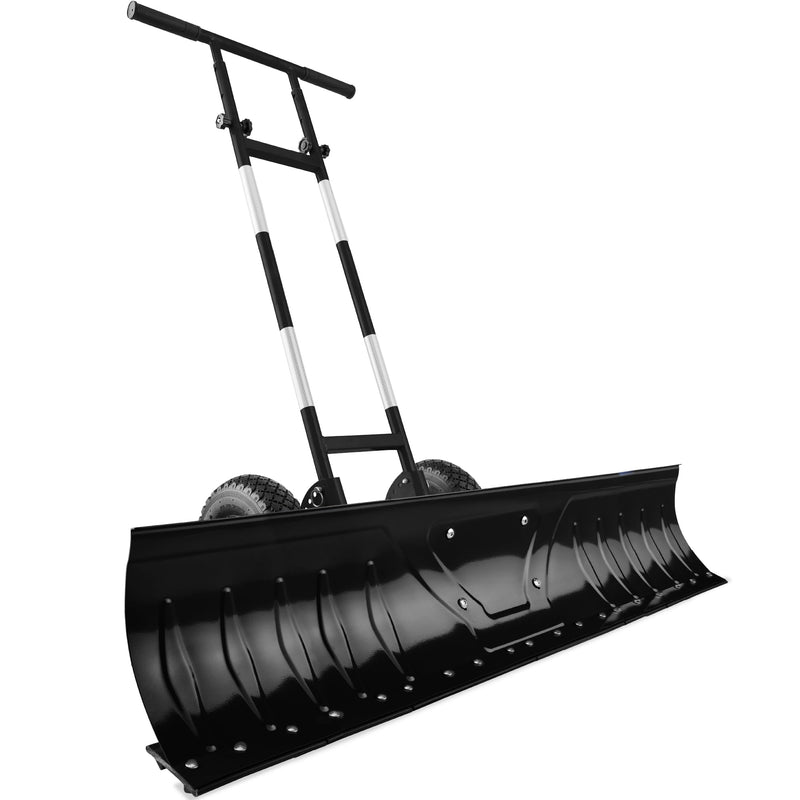 2-Wheel Snow Pusher w/ Adjustable Handle, Reflective Tape - 48in - Kivo Store
