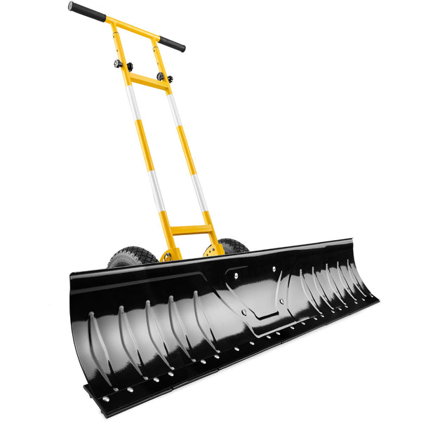 2-Wheel Snow Pusher w/ Adjustable Handle, Reflective Tape - 48in - Kivo Store
