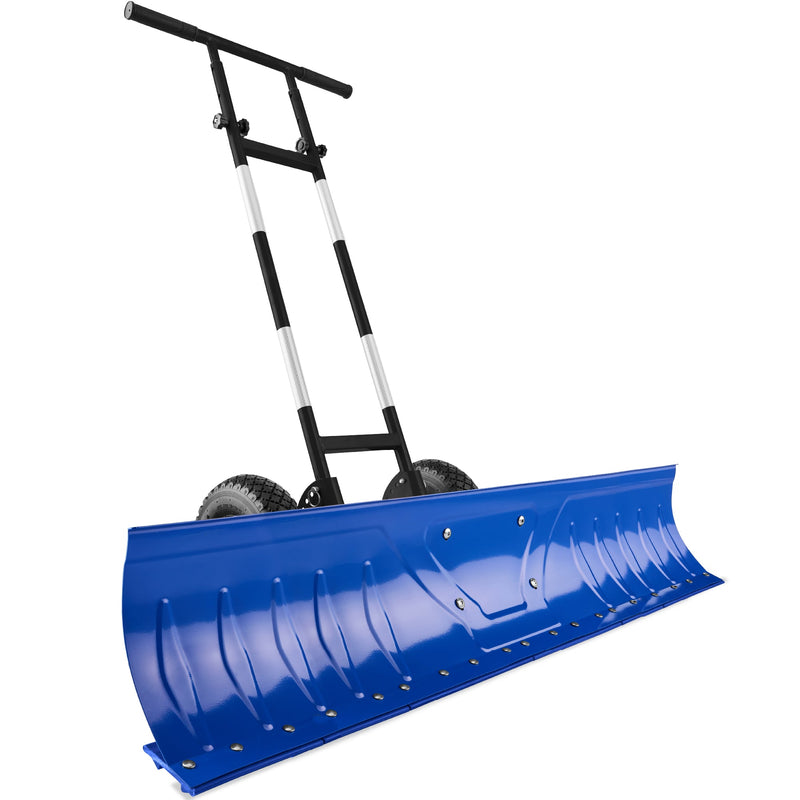 2-Wheel Snow Pusher w/ Adjustable Handle, Reflective Tape - 48in - Kivo Store