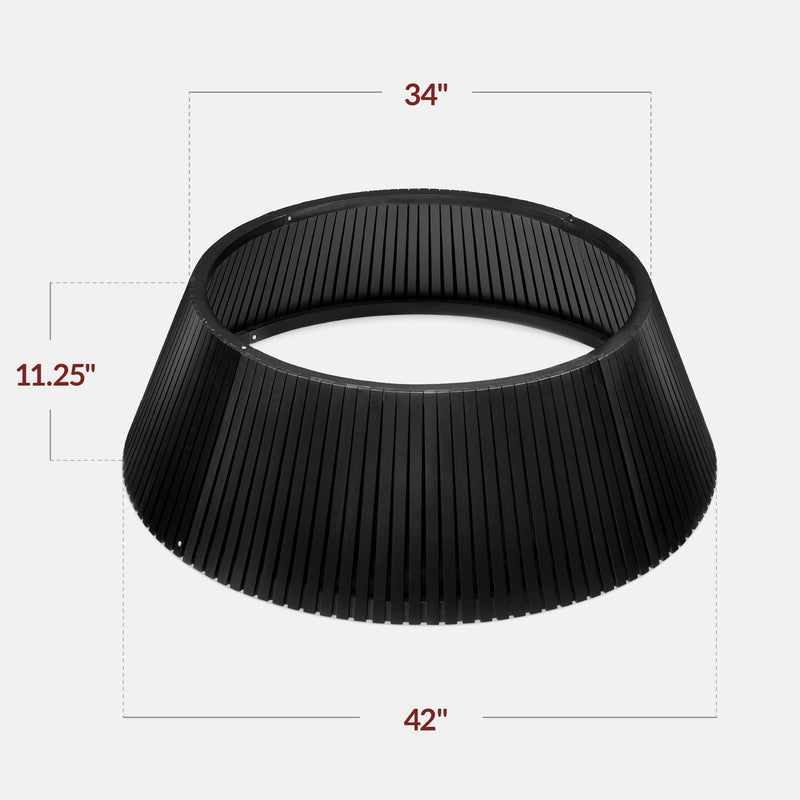 Christmas Tree Collar, Solid Wood Slatted Tree Accessory - 42in - Kivo Store