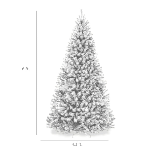 Unlit Artificial White Spruce Christmas Tree, w/Easy Assembly - Kivo Store