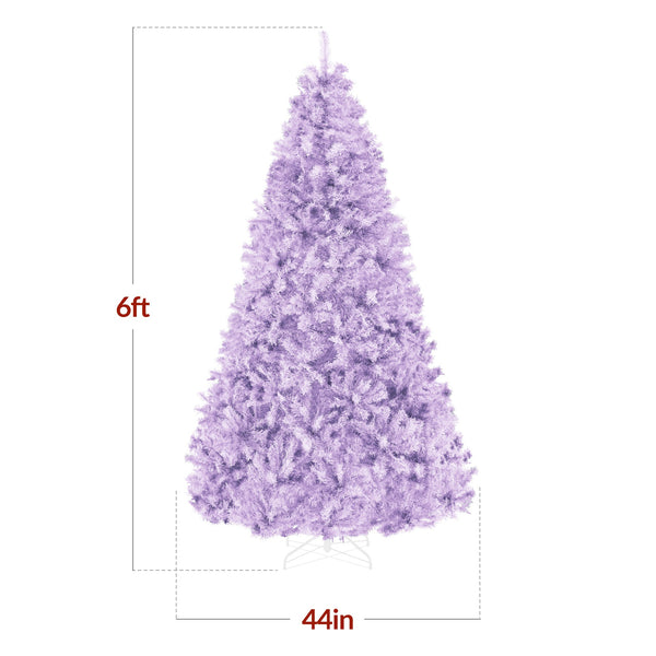 Artificial Lavender Christmas Tree, Unlit Pine Design w/Easy Assembly - Kivo Store