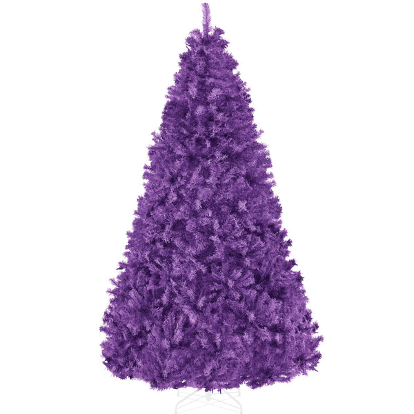Artificial Purple Christmas Tree, Unlit Pine Design w/Easy Assembly - Kivo Store