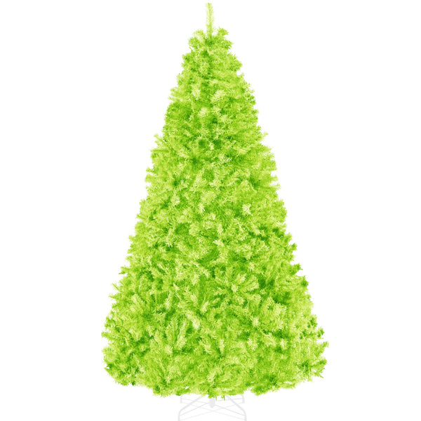 Artificial Lime Green Christmas Tree, Unlit Pine Design w/Easy Assembly - Kivo Store