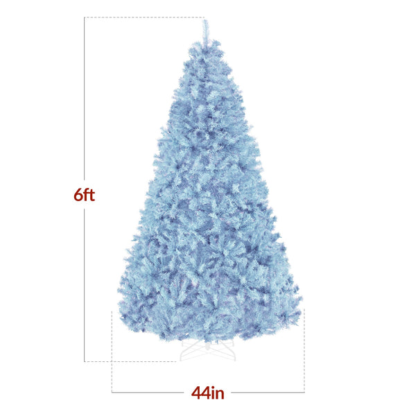 Artificial Baby Blue Christmas Tree, Unlit Pine Design w/Easy Assembly - Kivo Store