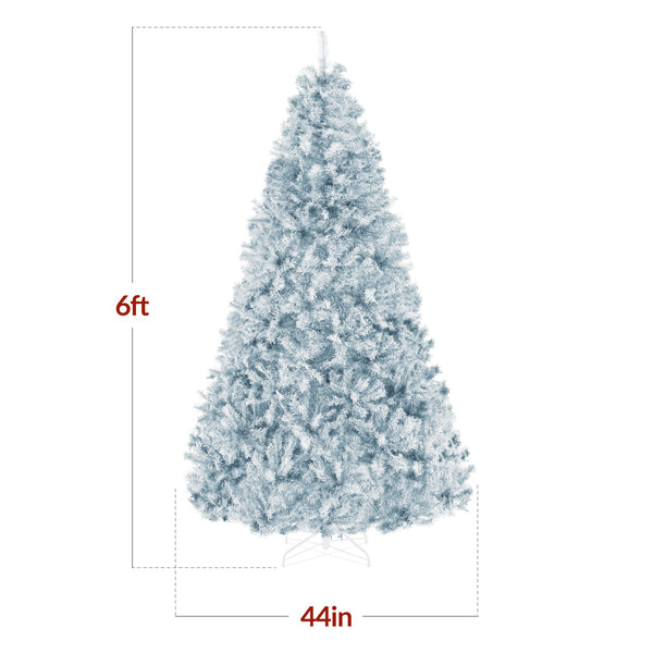 Artificial Ice Blue Christmas Tree, Unlit Pine Design w/Easy Assembly - Kivo Store