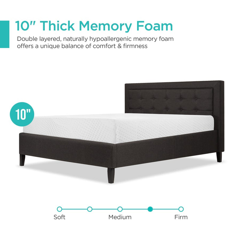 10in Dual Layered Mattress w/ Gel Memory Foam - Kivo Store
