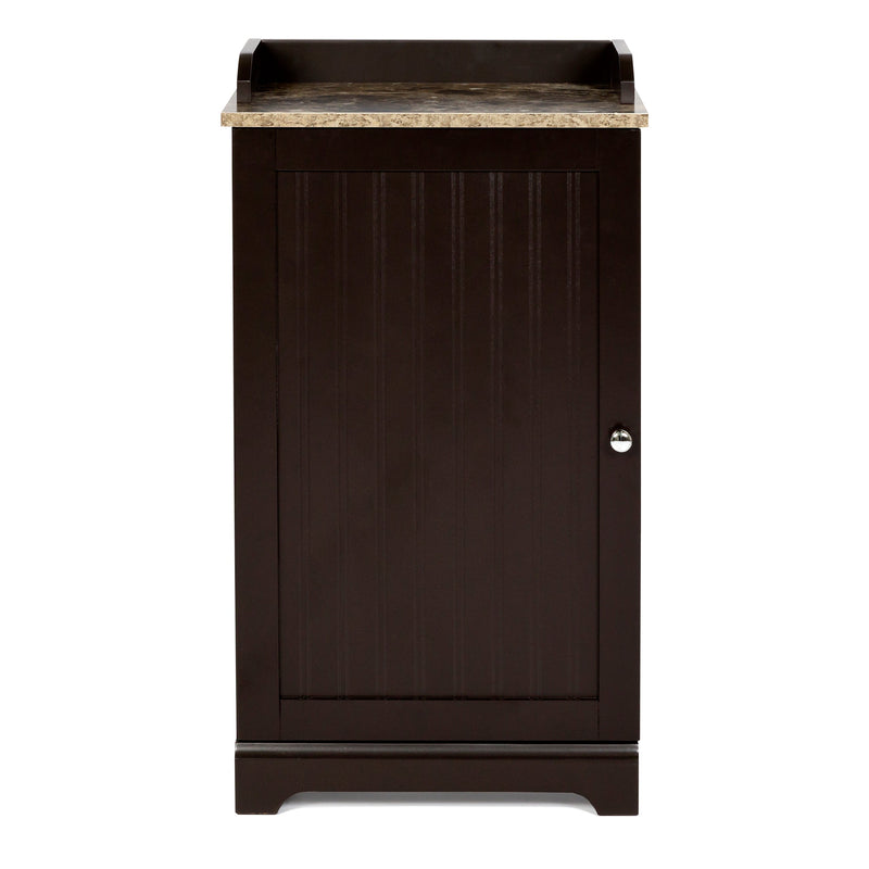 Bathroom Floor Storage Cabinet w/ Versatile Door