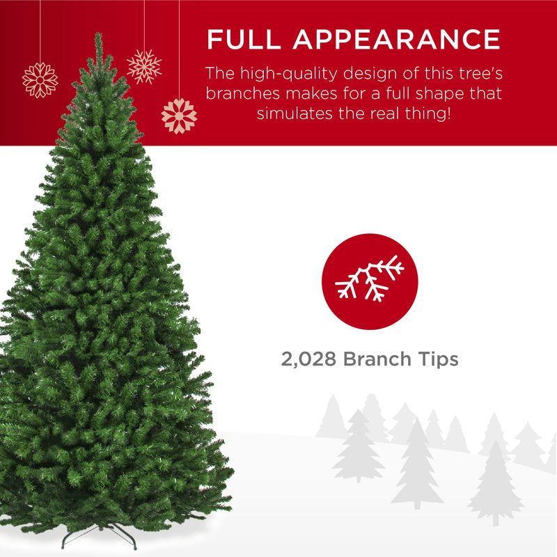 Unlit Artificial Green Spruce Christmas Tree, w/Easy Assembly
