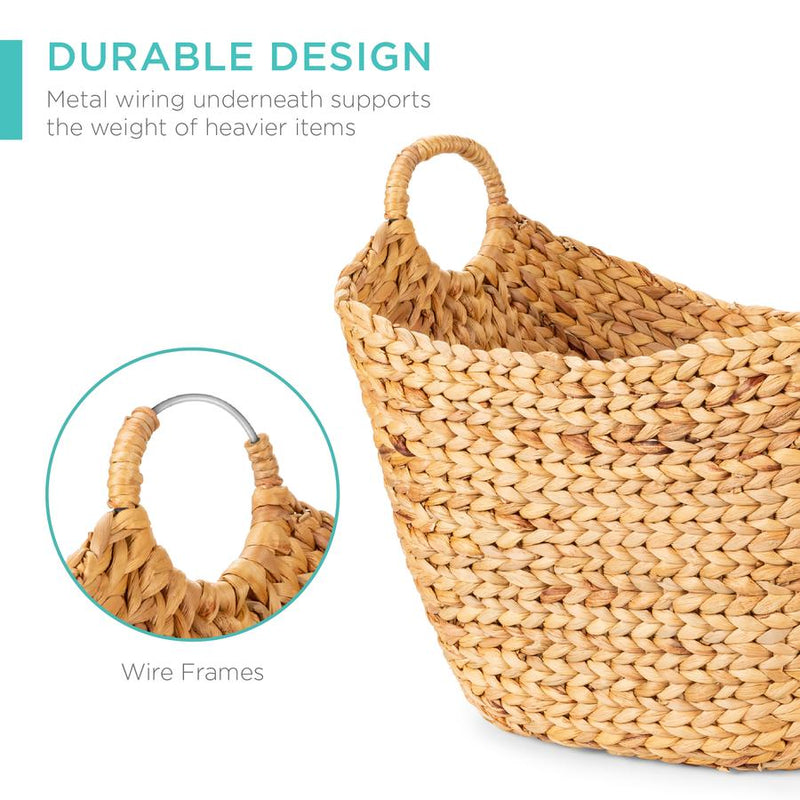 Large Multi-Purpose Seagrass Storage Basket w/ Handles - Kivo Store