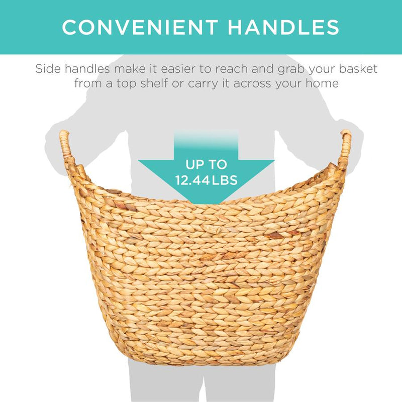 Large Multi-Purpose Seagrass Storage Basket w/ Handles - Kivo Store