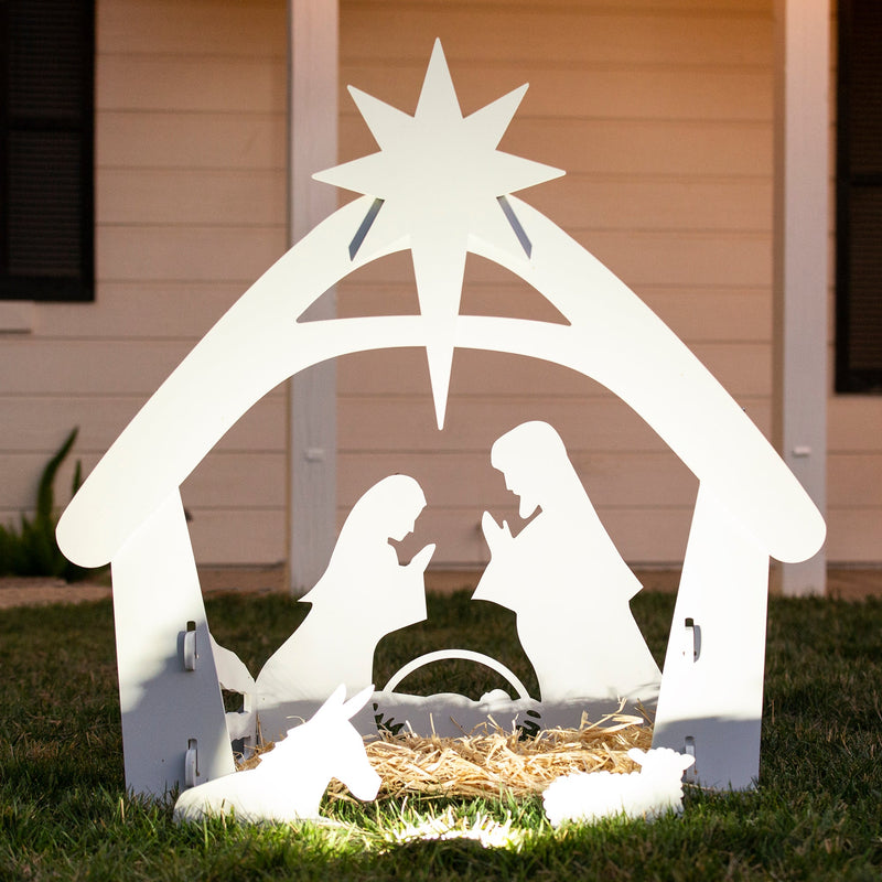 Christmas Nativity Scene Yard Decoration w/ Water Resistant PVC - Kivo Store