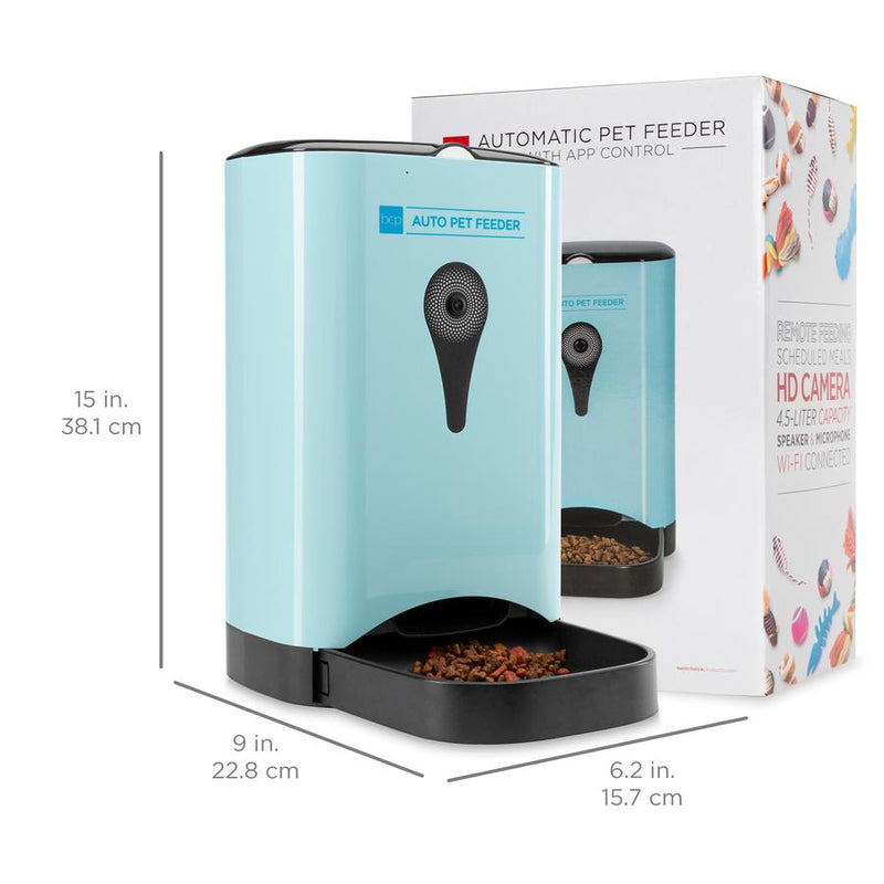 4.5L Smart Automatic Pet Feeder w/ Camera, App, Portion Control, 2-Way Audio - Kivo Store