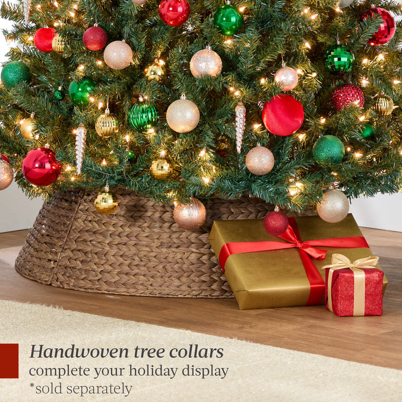 Pre-Lit Artificial Green Spruce Christmas Tree, w/Easy Assembly