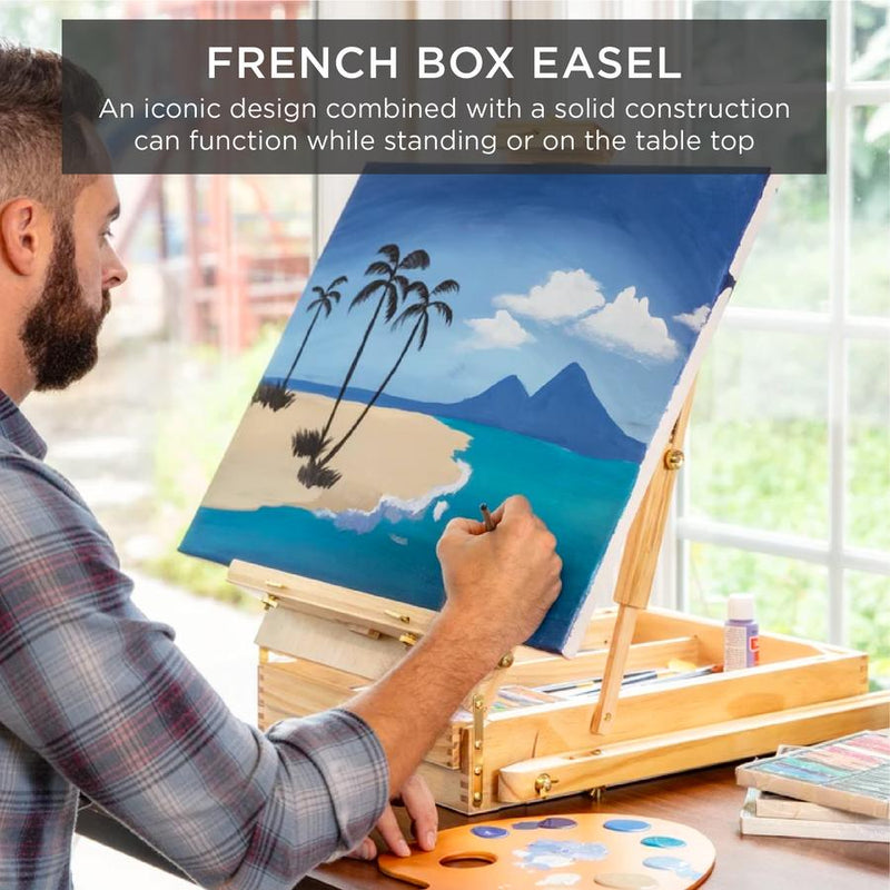 Portable Wooden French Easel w/ 33pc Beginners Kit - Kivo Store