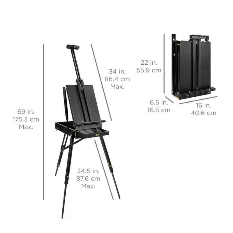 Portable Wooden French Easel w/ 33pc Beginners Kit - Kivo Store