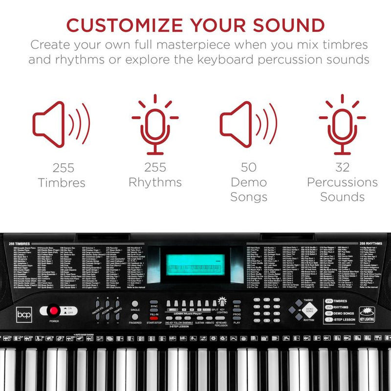 61-Key Beginners Electronic Keyboard Piano Set For Teenagers & Adults - Kivo Store
