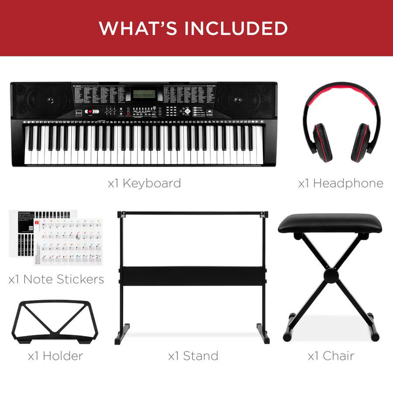 61-Key Beginners Electronic Keyboard Piano Set For Teenagers & Adults - Kivo Store