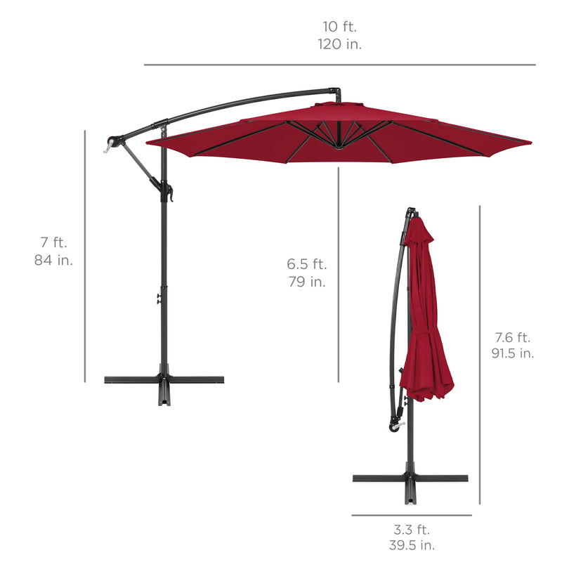 Offset Hanging Patio Umbrella - 10ft - Kivo Store