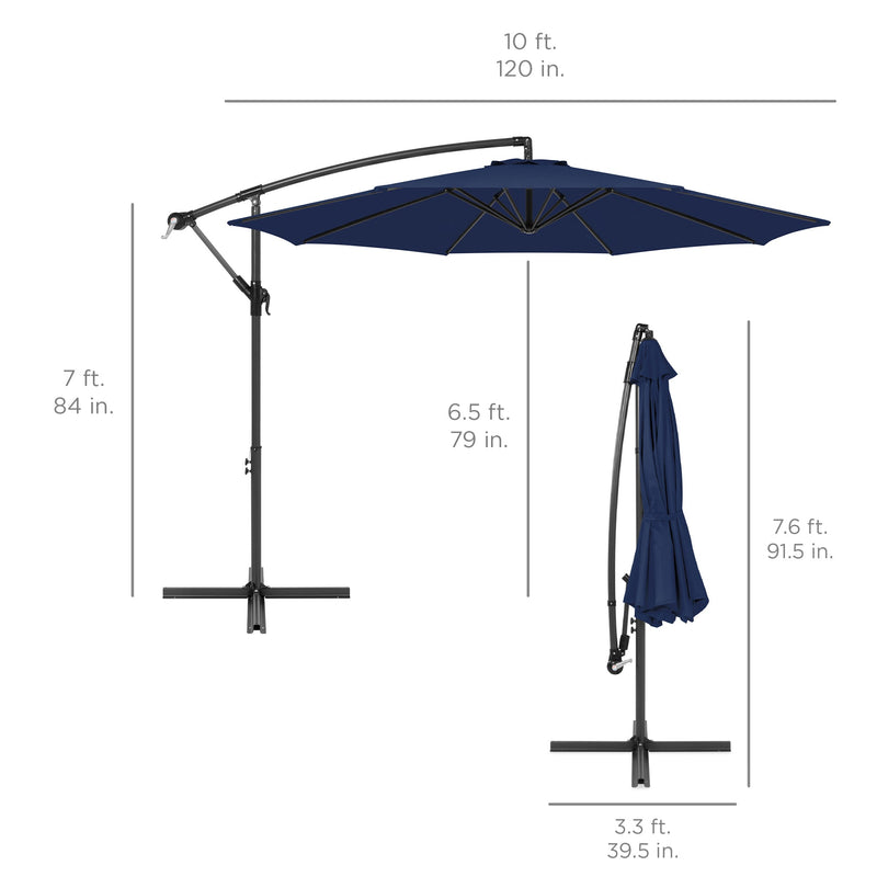 Offset Hanging Patio Umbrella - 10ft - Kivo Store