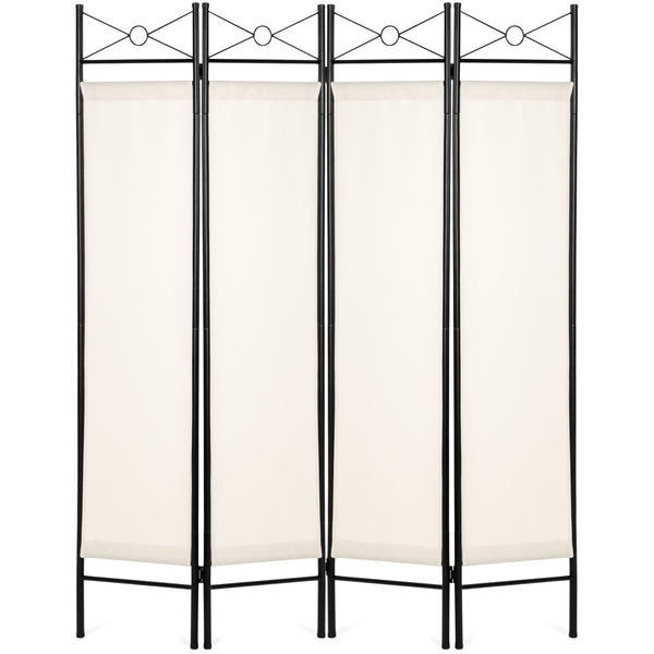 4-Panel Folding Privacy Screen Room Divider Decoration Accent, 6ft