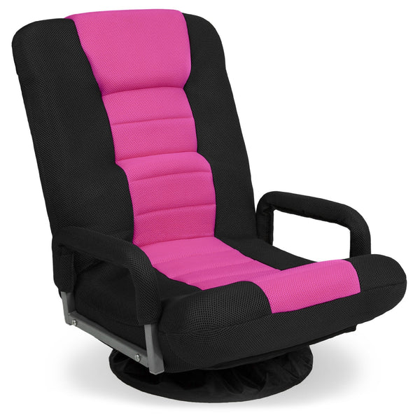 Gaming Floor Chair w/ 360-Degree Swivel, Armrest, Adjustable Backrest - Kivo Store