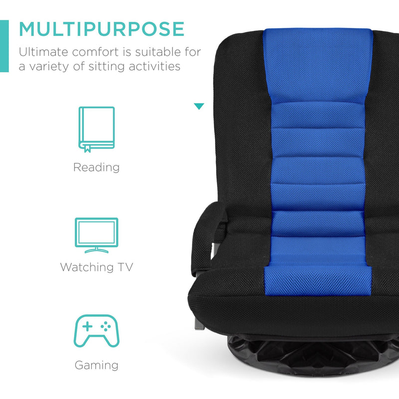 Gaming Floor Chair w/ 360-Degree Swivel, Armrest, Adjustable Backrest - Kivo Store