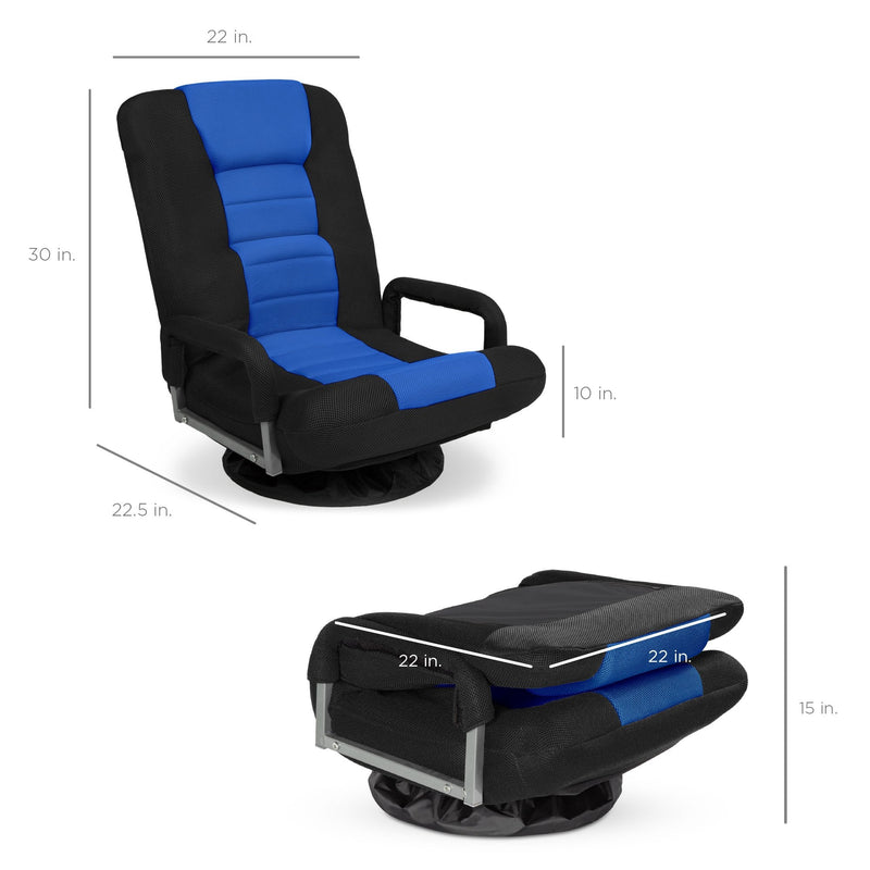 Gaming Floor Chair w/ 360-Degree Swivel, Armrest, Adjustable Backrest - Kivo Store