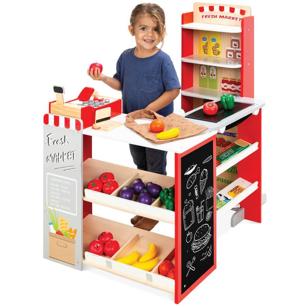 Kids Pretend Play Grocery Store Supermarket Toy Set w/ Accessories - Kivo Store