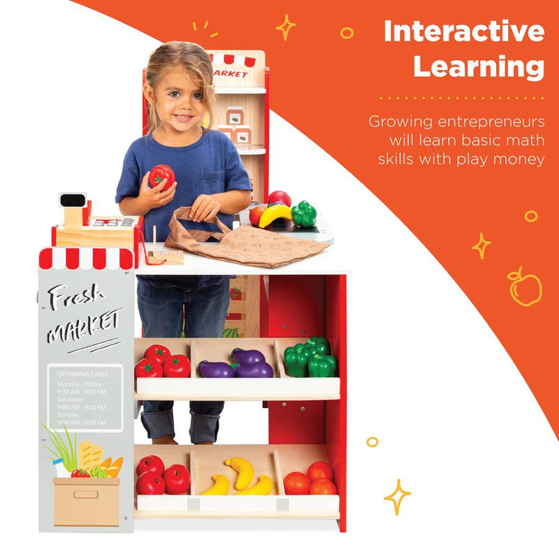 Kids Pretend Play Grocery Store Supermarket Toy Set w/ Accessories - Kivo Store