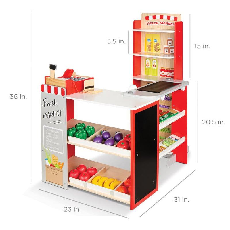 Kids Pretend Play Grocery Store Supermarket Toy Set w/ Accessories - Kivo Store