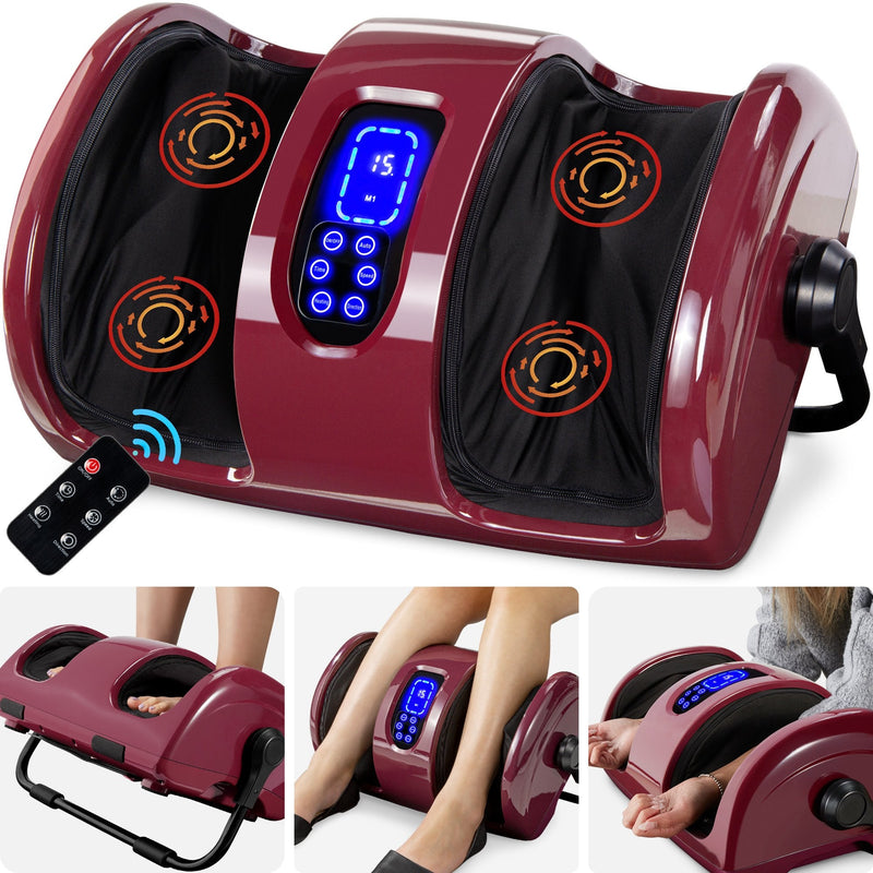 Reflexology Shiatsu Foot Massager w/ High-Intensity Rollers, Remote Control - Kivo Store