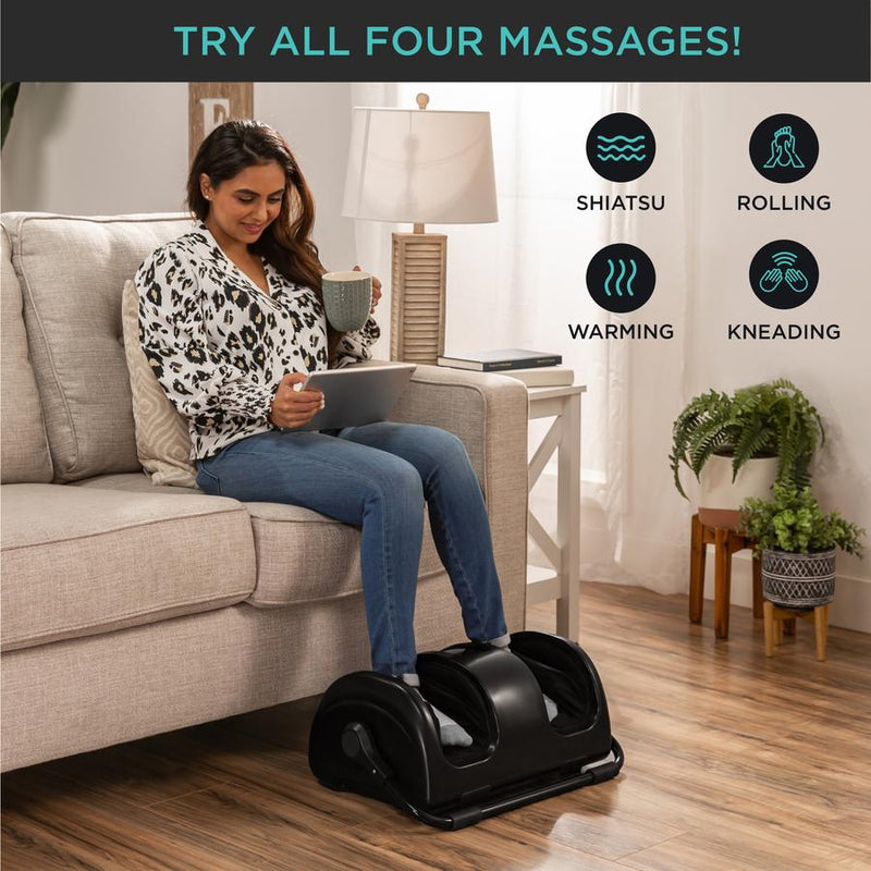 Reflexology Shiatsu Foot Massager w/ High-Intensity Rollers, Remote Control - Kivo Store