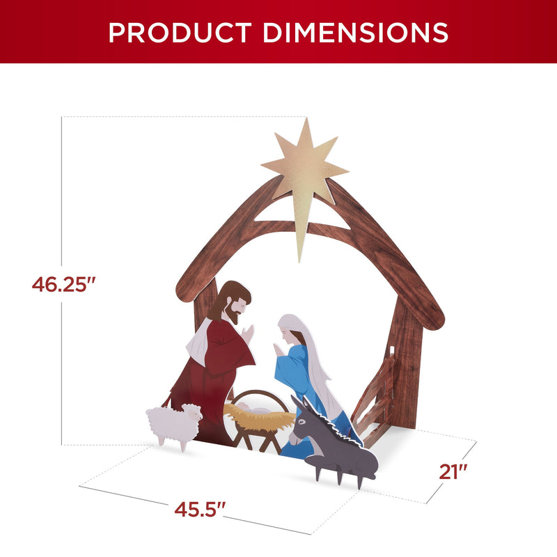 Christmas Nativity Scene Yard Decoration w/ Water Resistant PVC - Kivo Store
