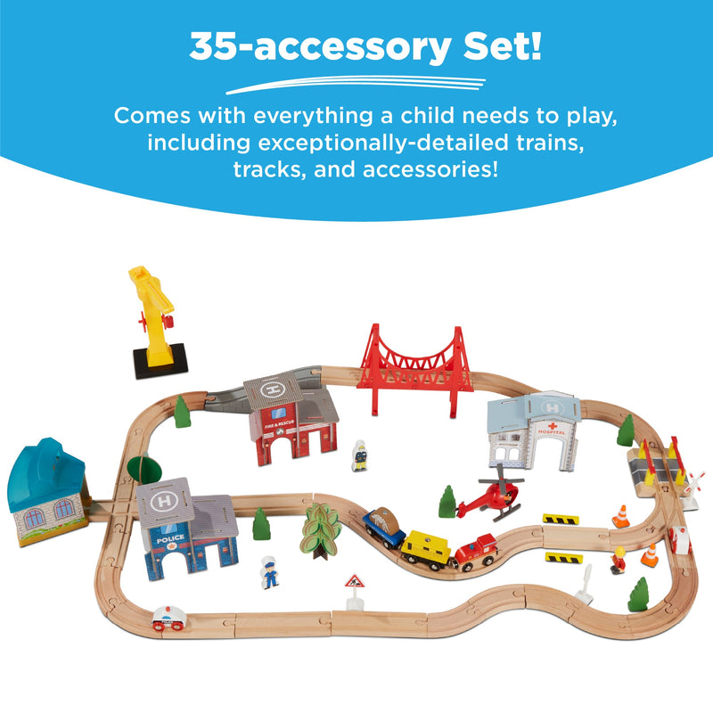 70-Piece Train Table, Large Multipurpose Playset w/ Reversible Table Top - Kivo Store