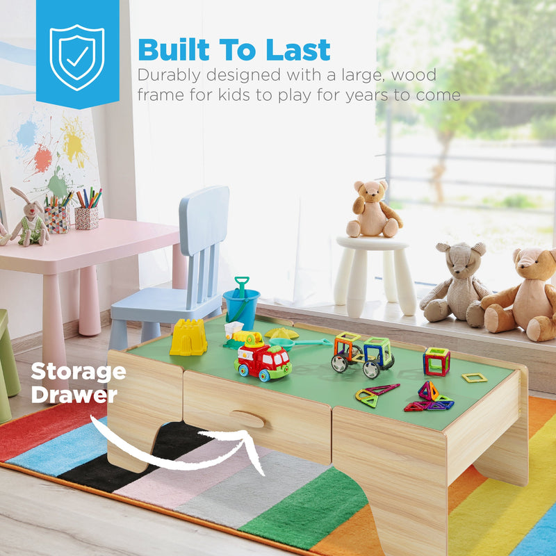 70-Piece Train Table, Large Multipurpose Playset w/ Reversible Table Top - Kivo Store