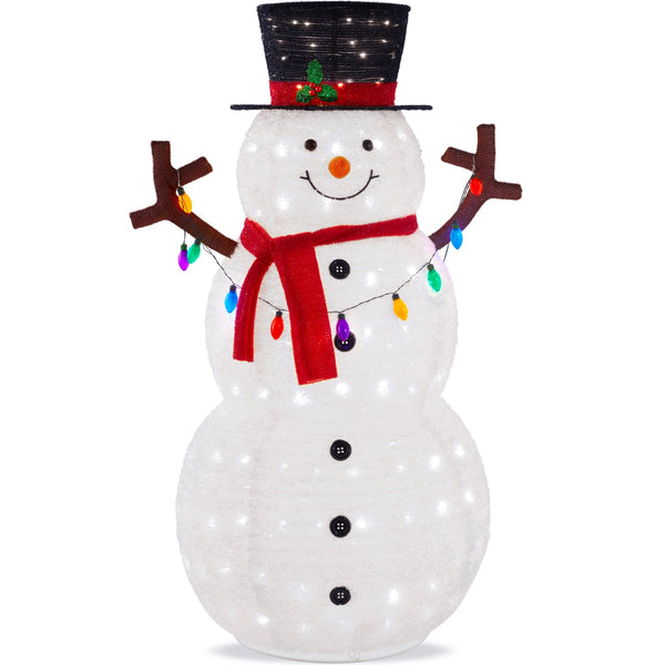 Lighted Pop-Up Snowman Outdoor Christmas Decoration w/ LED Lights - Kivo Store