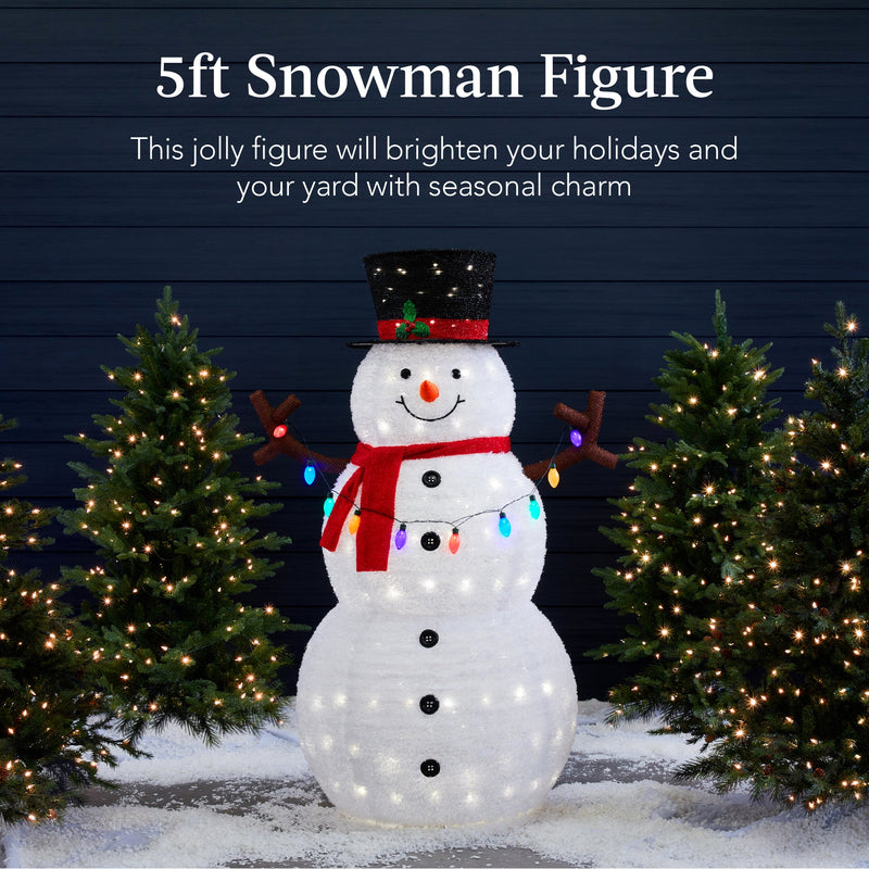 Lighted Pop-Up Snowman Outdoor Christmas Decoration w/ LED Lights - Kivo Store