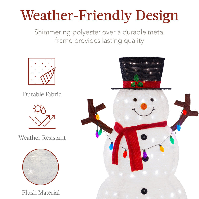 Lighted Pop-Up Snowman Outdoor Christmas Decoration w/ LED Lights - Kivo Store
