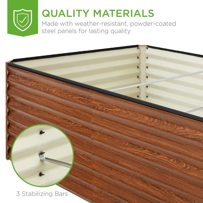 Outdoor Metal Raised Garden Bed for Vegetables, Flowers, Herbs - 8x4x2ft - Kivo Store