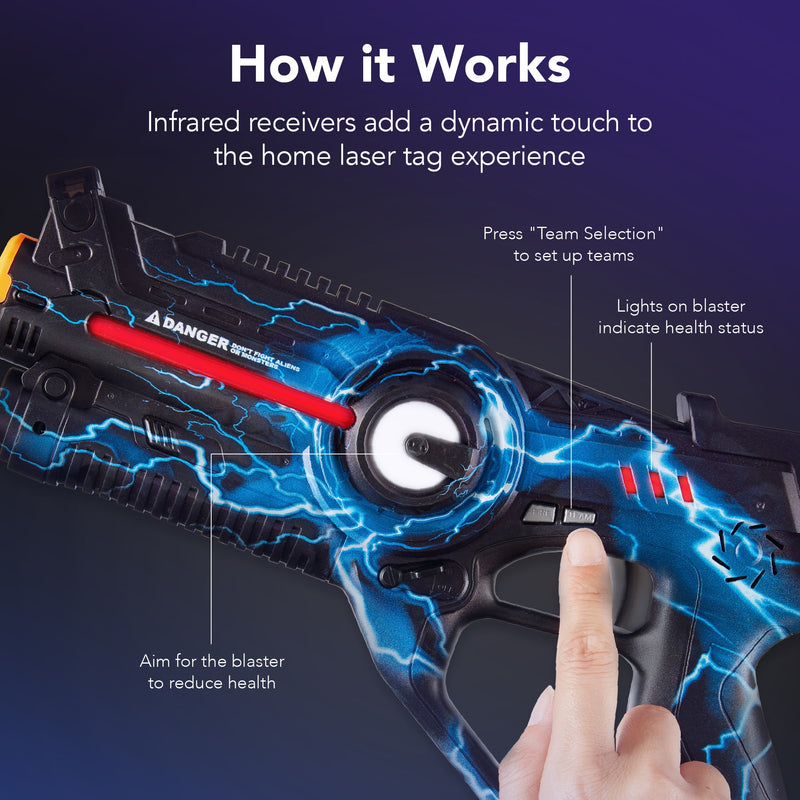 Set of 4 Rechargeable Laser Tag Blasters w/ Docking Station, No Vests Needed - Kivo Store