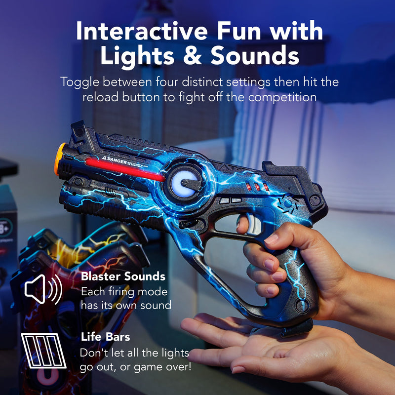 Set of 4 Rechargeable Laser Tag Blasters w/ Docking Station, No Vests Needed - Kivo Store