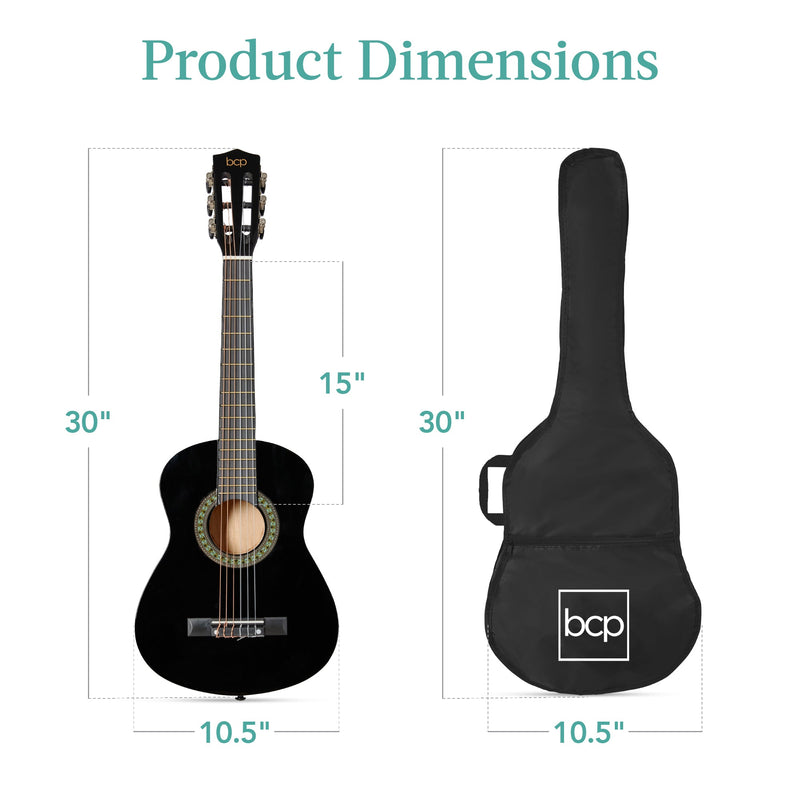 Kids Acoustic Guitar Beginner Starter Kit w/ Carrying Case - 30in